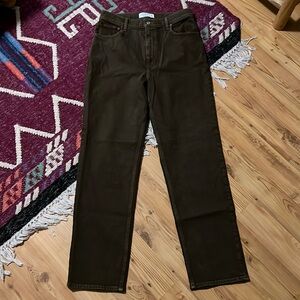 Abercrombie & Fitch brown denim jeans.